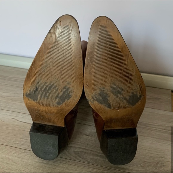 Matisse Western Zip Up Brown Leather Cowboy Boots - Picture 7 of 9